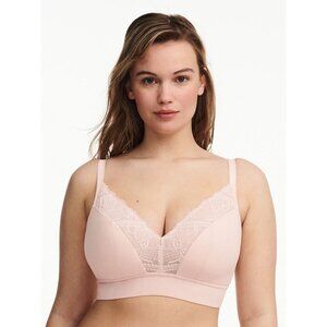 Chantelle 34C Bra Taffeta Pink Orangerie Dream Wireless Foame Cups C17Q70-0JV